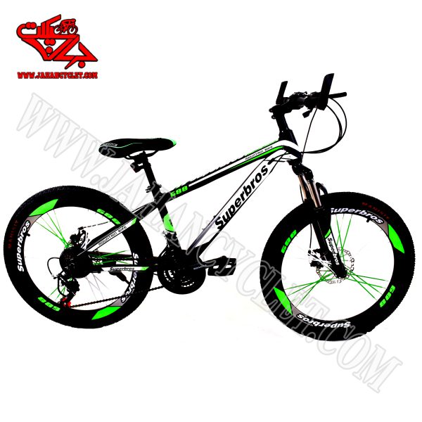 دوچرخه superbros سایز 24 مشکی سبز