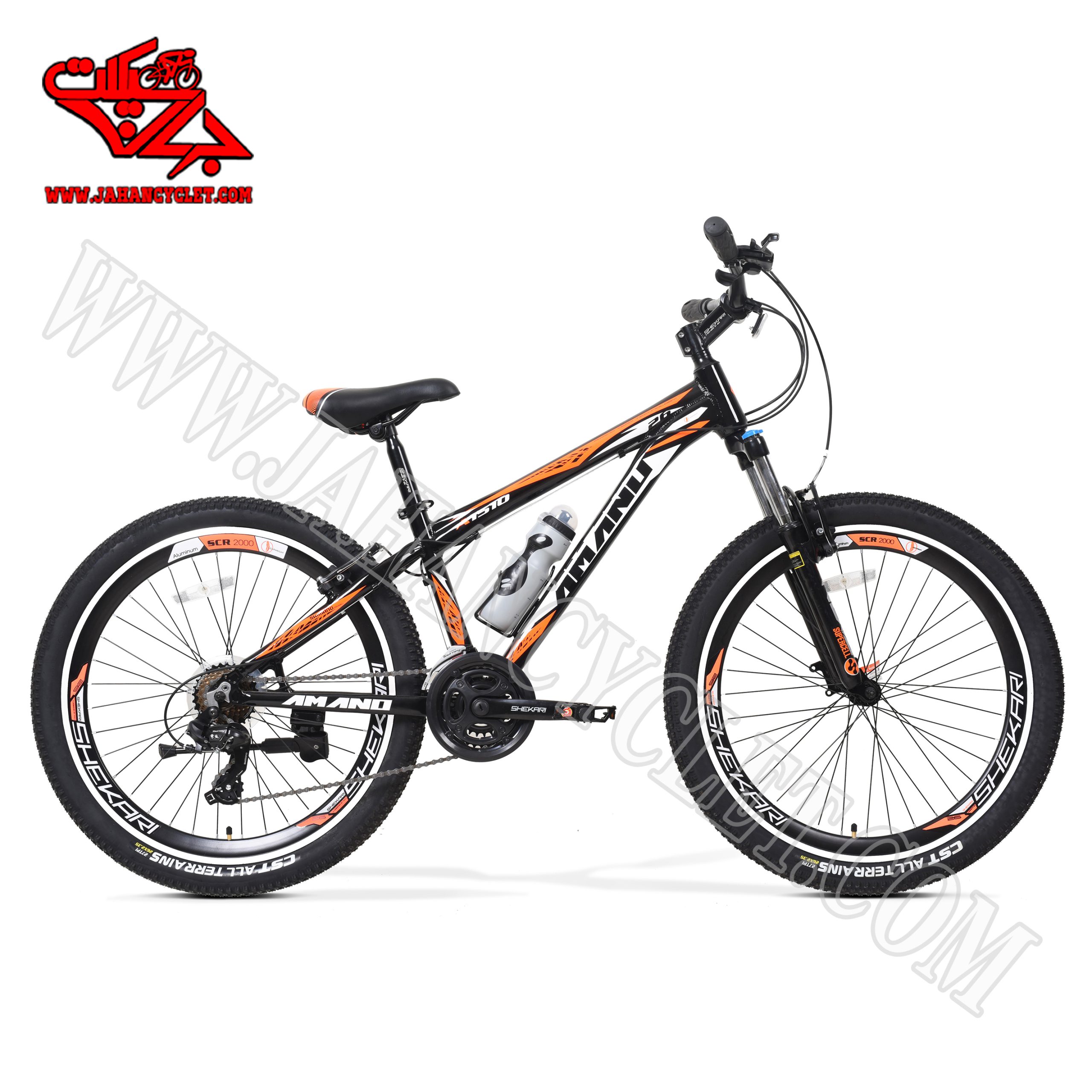 دوچرخه آمانو مشکی نارنجی 26