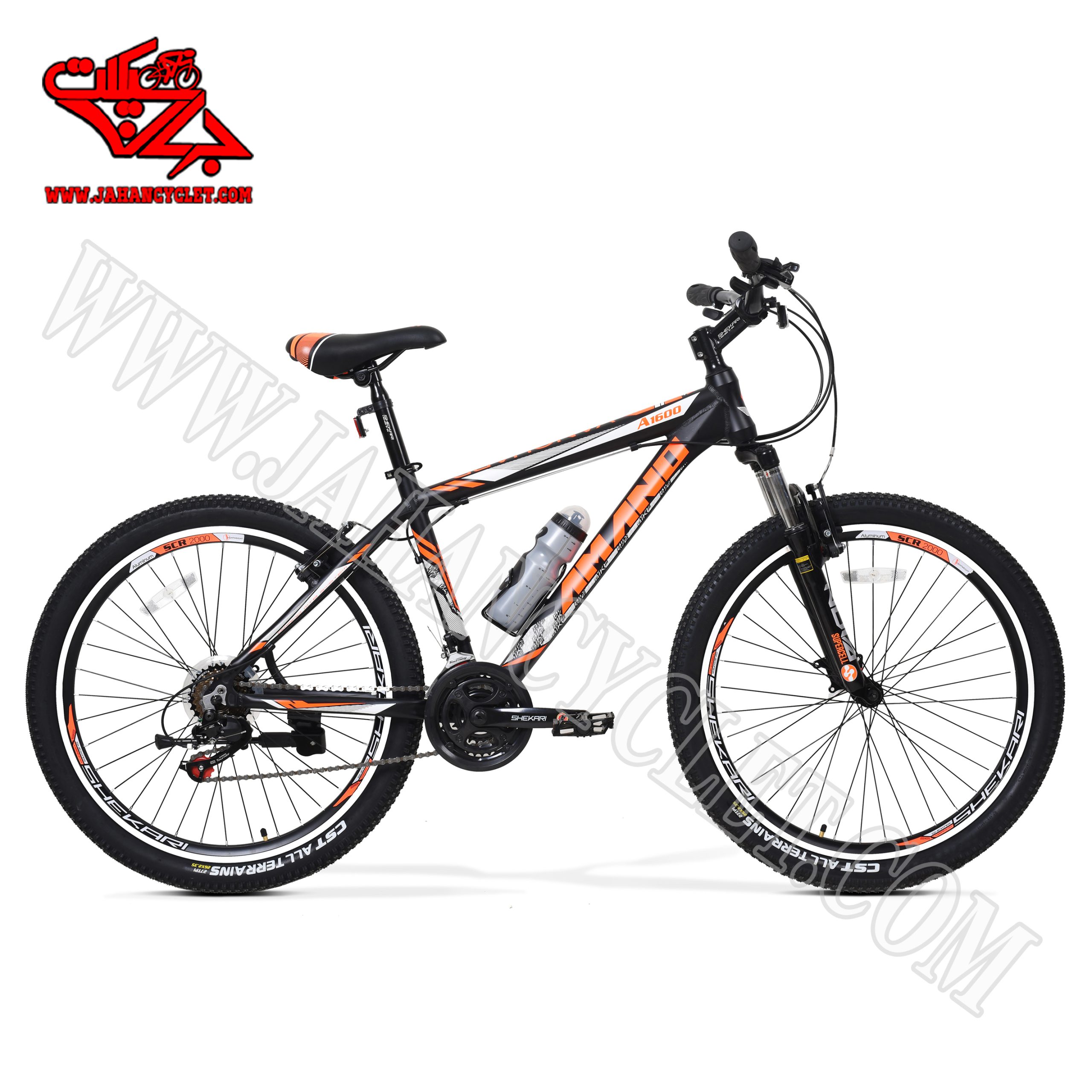 دوچرخه آمانو مشکی نارنجی 26